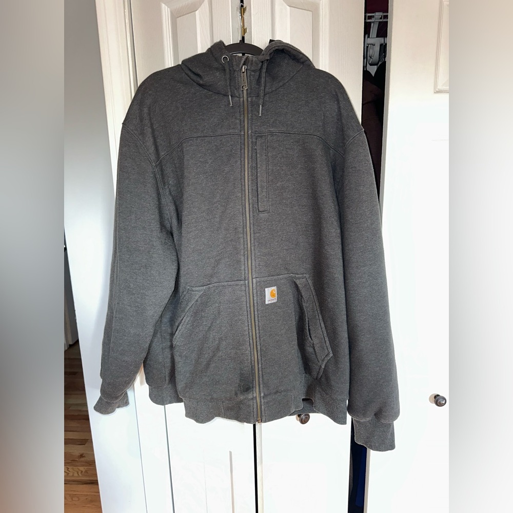 Carhartt Gray Full-Zip Hoodie 2XL